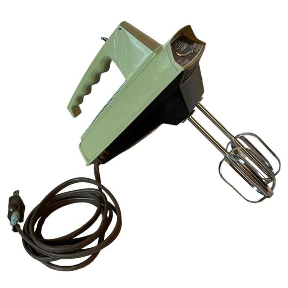 Vintage Sunbeam Mixmaster 5 Speed Electric Hand Mixer Model H-AL AVACADO GREEN - Picture 1 of 13